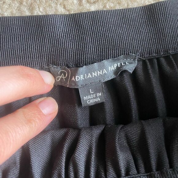 Adrianna Papell Women's Solid Variegated Pleated Twill Skirt Size L - Picture 4 of 8